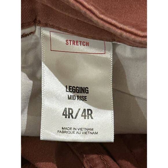 Express Mid Rise Legging Burnt Orange Denim Jeans Women's size 4R - Picture 4 of 4